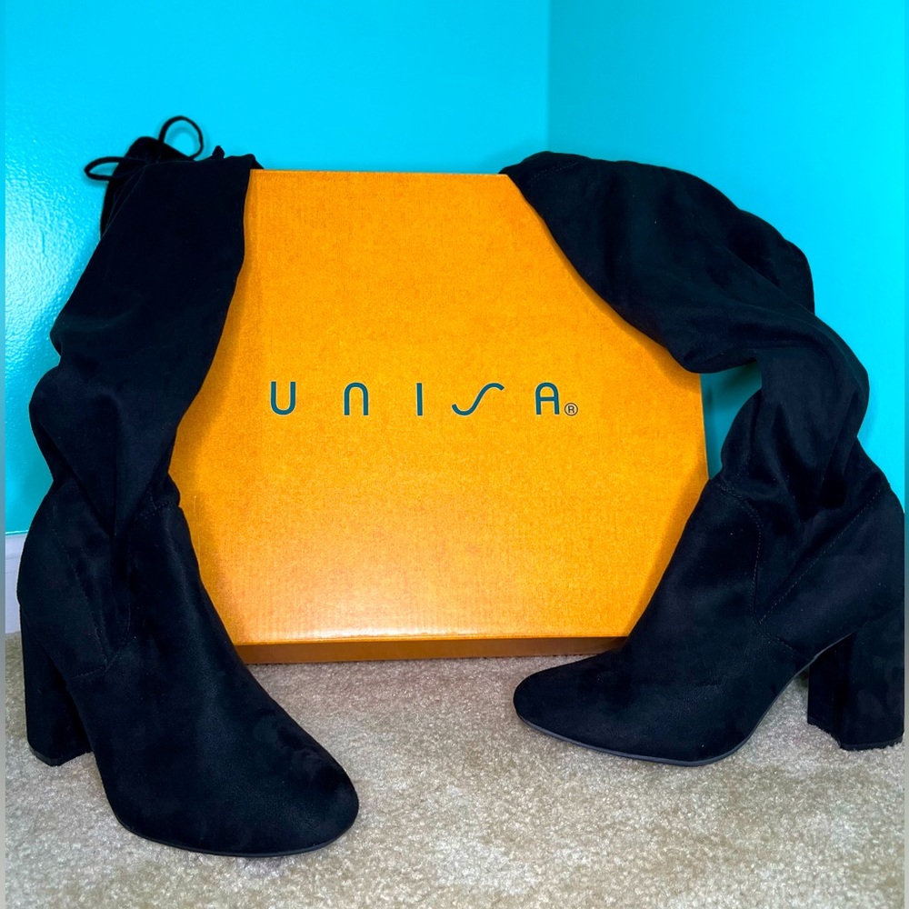 Over the knee Black Suede Boots